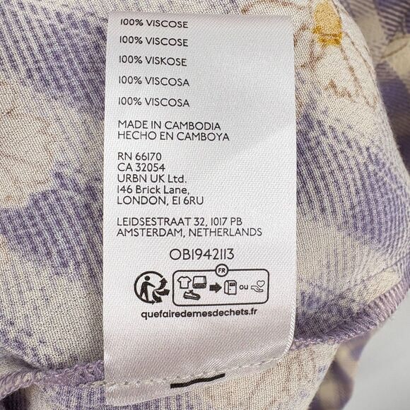 NWOT Urban Outfitters Daisy Print Maxi Dress, Sz Med, Button Front Sprint Easter - Picture 9 of 9